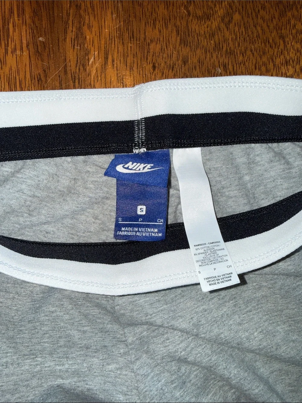 Nike Light Gray Leggings with White Swoosh